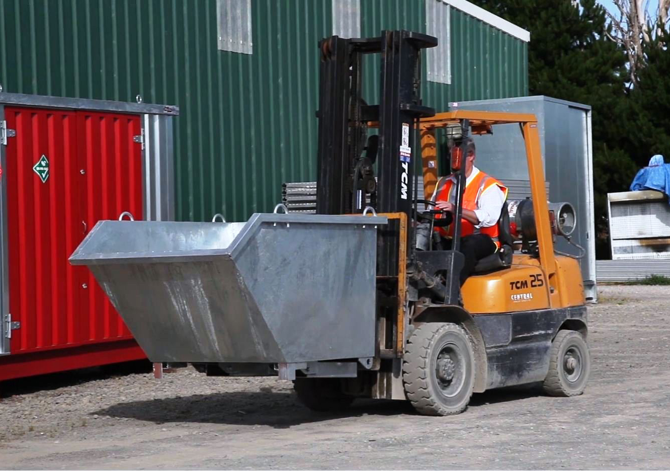 Self Tipping Hopper in Use